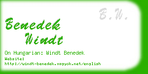 benedek windt business card